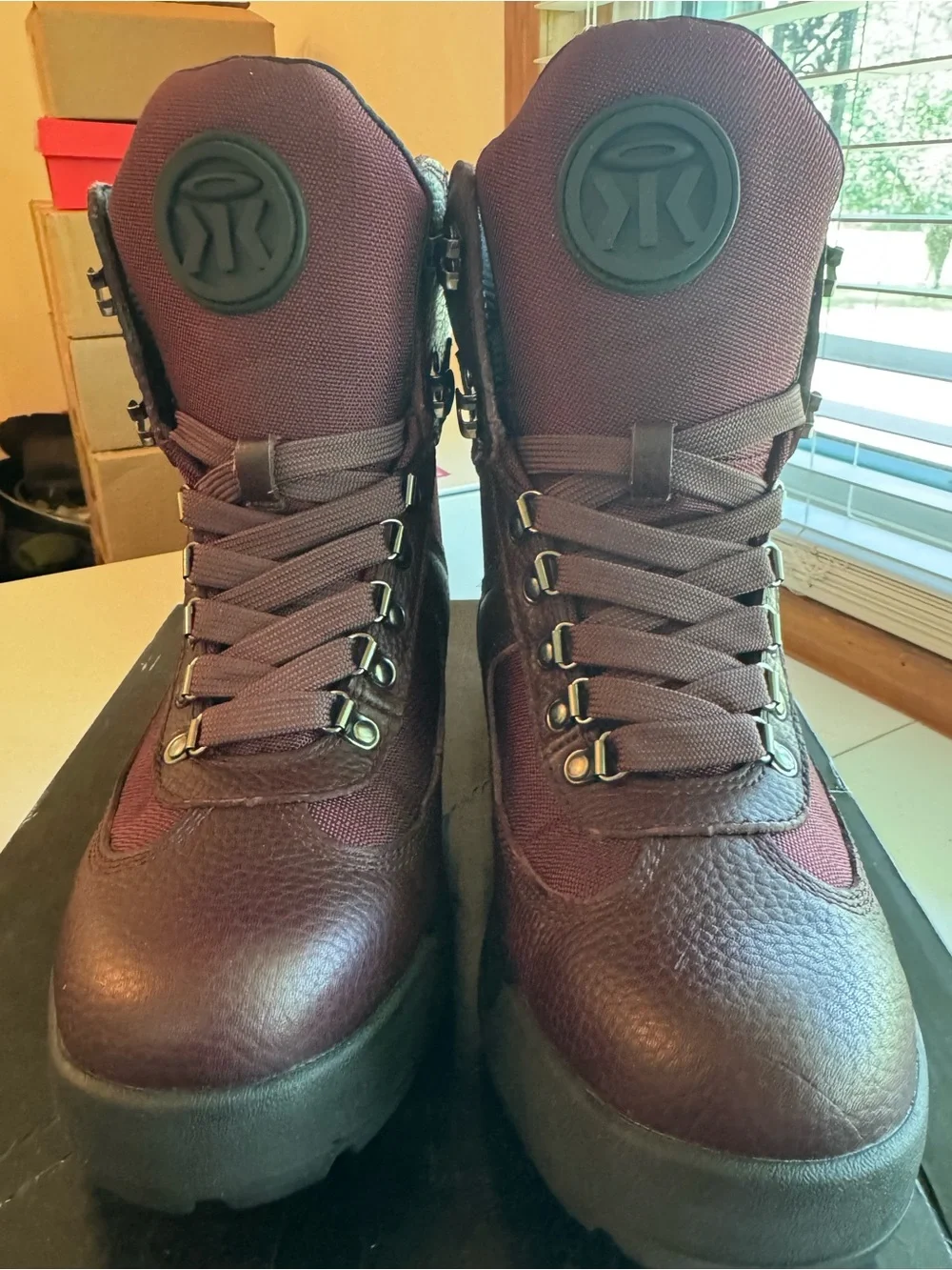Sumikko Uranus Burgandy Leather 8in Boot, Size 8 Men’s. Brand New in Box